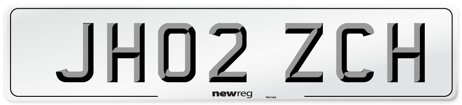 JH02 ZCH Number Plate from New Reg